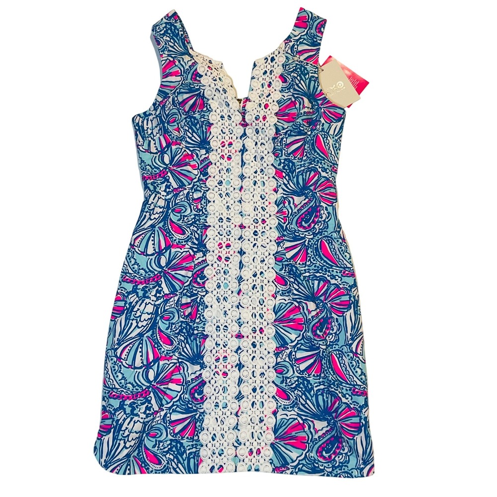 Lilly Pulitzer women's dress target 20th anniversary blue pink lace NWT shell 4